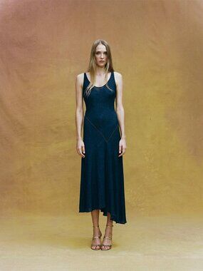 Realisation Par the Ellery Silk Midi/Maxi Dress in Navy
